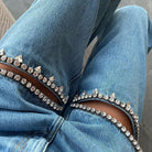 Gorgeous You Embellished Cutout High-Rise Jeans - Pants - Mermaid Way